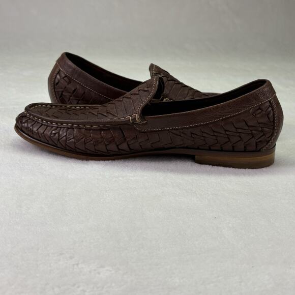 Cole Haan Air Tremont Venetian Loafer Brown Woven Leather Slip On Shoe Mens 8 - Picture 6 of 16